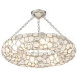 Palla Ring Convertible Ceiling Light - Antique Silver / Crystal