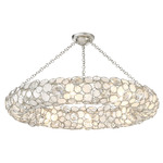 Palla Ring Convertible Ceiling Light - Antique Silver / Crystal