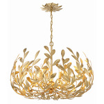 Broche Floral Chandelier - Antique Gold