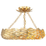 Broche Ring Convertible Ceiling Light - Antique Gold