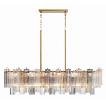 Addis Linear Chandelier - Aged Brass / Autumn