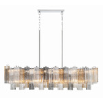 Addis Linear Chandelier - Polished Chrome / Autumn