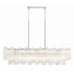 Addis Linear Chandelier - Polished Chrome / Clear