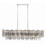 Addis Linear Chandelier - Polished Chrome / Smoke