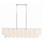 Addis Linear Chandelier - Polished Chrome / White