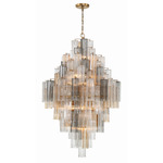 Addis Tiered Chandelier - Aged Brass / Autumn