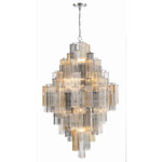 Addis Tiered Chandelier - Polished Chrome / Autumn