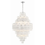 Addis Tiered Chandelier - Polished Chrome / Clear