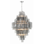 Addis Tiered Chandelier - Polished Chrome / Smoke