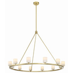 Aragon Chandelier - Soft Brass / White