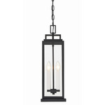 Aspen Outdoor Pendant - Matte Black / Clear