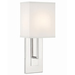Brent Wall Sconce - Polished Nickel / White