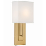 Brent Wall Sconce - Vibrant Gold / White