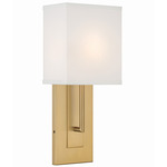 Brent Wall Sconce - Vibrant Gold / White