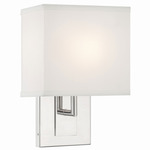 Brent Wall Light - Polished Nickel / White