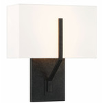 Carlyn Wall Sconce - Black / White