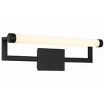 Clinton Bathroom Vanity Light - Matte Black / Opal