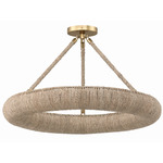 Oakley Convertible Ring Ceiling Light - Gold / Natural