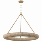 Oakley Ring Chandelier - Gold / Natural