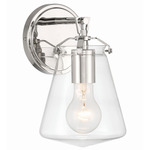 Voss Wall Sconce - Polished Nickel / Clear