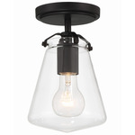 Voss Ceiling Light - Matte Black / Clear