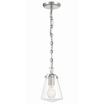 Voss Pendant - Polished Nickel / Clear