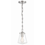 Voss Mini Pendant - Polished Nickel / Clear