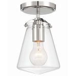 Voss Ceiling Light - Polished Nickel / Clear