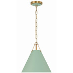 Xavier Pendant - Vibrant Gold / Green