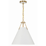 Xavier Pendant - Vibrant Gold / Glossy White