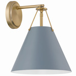 Xavier Wall Light - Vibrant Gold/ Blue