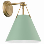 Xavier Wall Light - Vibrant Gold/ Green