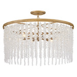 Rubina Convertible Ceiling Light - Burnished Gold / Clear