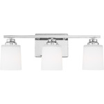 Vinton Bathroom Vanity Light - Chrome / Etched Glass