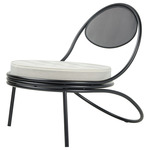 Copacabana Outdoor Lounge Chair - Black / Leslie Stripe 20