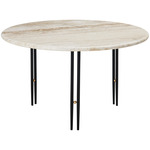 IOI Coffee Table - Matte Black / Beige Ripple Travertine