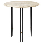 IOI Coffee Table - Matte Black / Beige Ripple Travertine