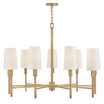 Fenwick Chandelier - Heritage Brass / Natural