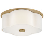 Delaney Ceiling Light - Heritage Brass / White