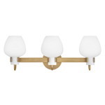 Sylvie Bathroom Vanity Light - Heritage Brass / White