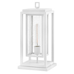 Republic 12V Outdoor Pier Mount - Textured White / Clear Seedy