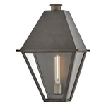 Endsley Outdoor Wall Sconce - Blackened Brass / Clear