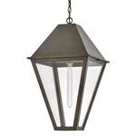 Endsley Outdoor Pendant - Blackened Brass / Clear
