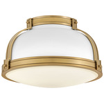 Barton Ceiling Light - Lacquered Brass/ Matte White / Etched Opal