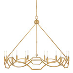 Leona Chandelier - Distressed Brass