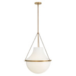 Collins Pendant - Heritage Brass / Opal