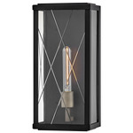 Monte Outdoor Wall Light - Black / Burnished Bronze / Clear