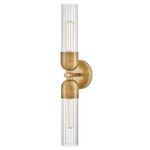 Soren Bathroom Vanity Light - Heritage Brass / Clear