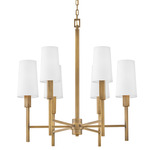 Fenwick Chandelier - Heritage Brass / Natural