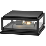 Max 12V Outdoor Pier Mount Lantern - Black / White